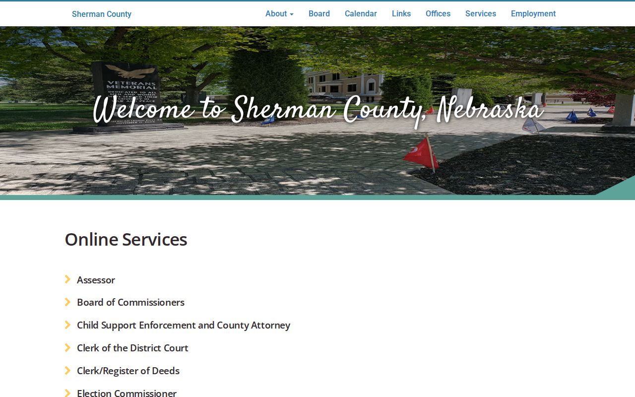 Sherman County online services custody and booking record referral